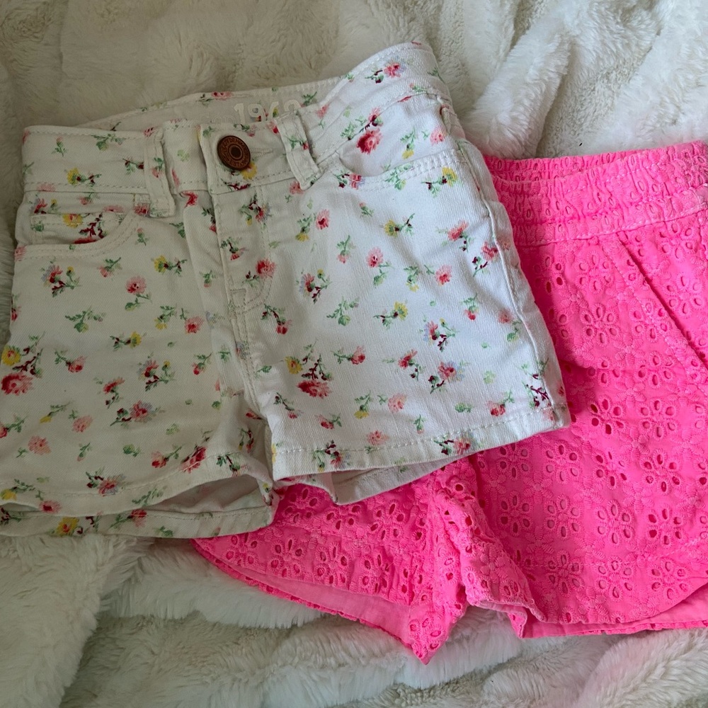 Adorable Shorts bundle - floral & hot pink!